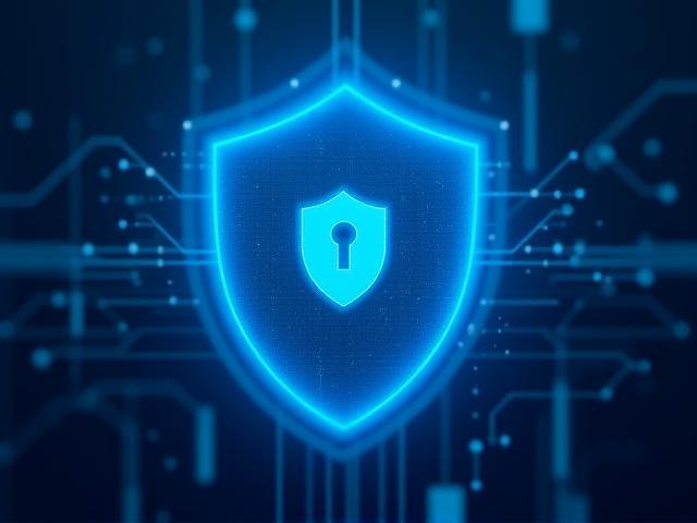 Abstract secure digital shield representing financial compliance technology